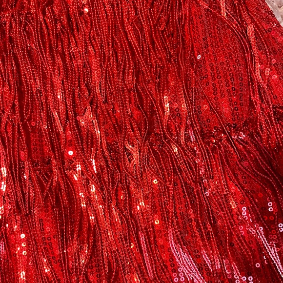 Swiftie Red Era fringe sequin Concert Party Dress - Picture 3 of 5